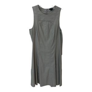 Theory dress, linen with spandex, sleeveless a-line, natural taupe color, Sz 8